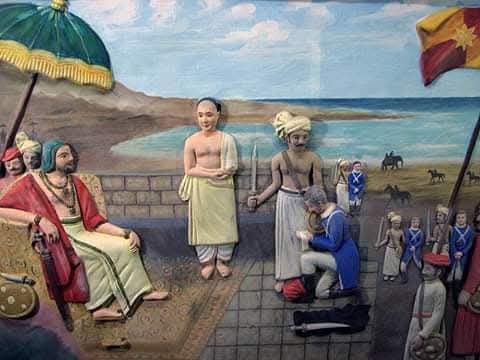 Depiction of the 1741 Battle of Colachel between Travancore and the Dutch East India Company